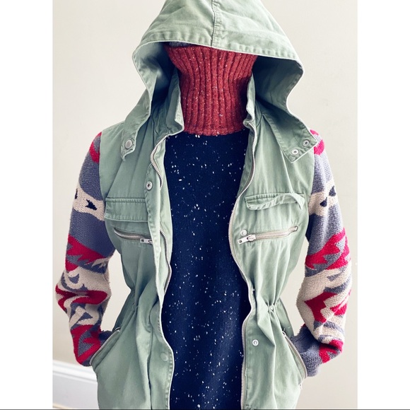 Three & Supply Anorak jacket with Aztec print LUV - Picture 4 of 5